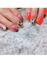 エーナイン イオンモール三川店/夏！キラキラ☆すいかネイル