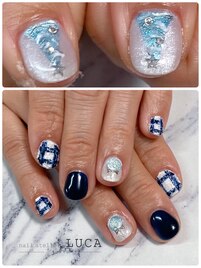M-969 ブルークリスマスネイル
