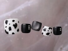 アイネイルズ 横浜WEST店(I-nails)/冬ダルメシアンフットネイル