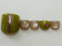 ネイルメゾン 天神店(NAIL MAISON)/カーキピンクホロ¥7500