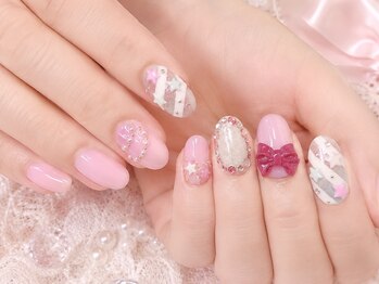 ネイルサロン パリスピンク(paris pink)の写真/口コミ高評価◎自分史上１番可愛い指先に♪《可愛さ×モチ》両方叶う!自爪に負担をかけないフィルイン使用!