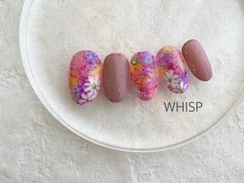 ペイントカラフルフラワーネイル