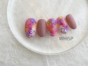 ウィスプ(WHISP)/ペイントカラフルフラワーネイル