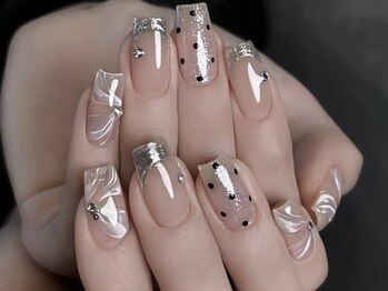 モルフォネイル(Morpho nail)/#ワンホンネイル #キラネイル