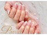 8月～【ジェル】フレンチネイル☆ラメラインorストーン付き7000円