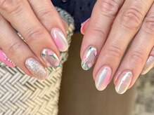 ハズグラスネイル(Haze Grass nail)/3月季節の定額デザイン