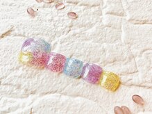 ブレスネイル(brace Nail)/カラフルラメフット