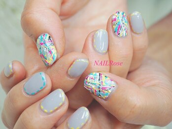 ネイルローズ(NAIL Rose)/ネオンツイードグレー