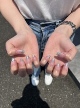 ブランシュネイル(BlancheNail)/夏のキラキララメグラデーション