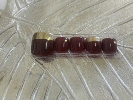 フットネイル　ミラーフレンチ