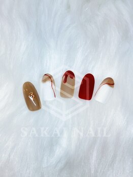 バレンタインネイル