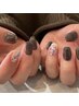 【foot】ワンカラー+親指アート¥8000