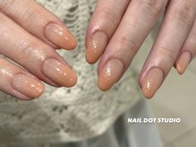 ネイルドットスタジオ 堺筋本町(NAIL DOT STUDIO)/コーラルオレンジグラデ