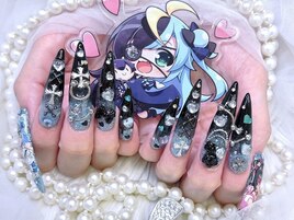 痛ネイル シルバー パーツ