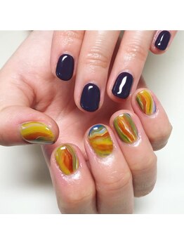 サニーサイドアップ ネイル(Sunny SideUp nail)/Cross section of the stone