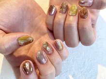 スリーネイルプラスアイラッシュ(Threee Nail+Eyelash)/ニュアンス　秋カラー