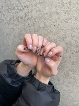 ムーイ 外苑前(mooi.)/black french × tortoiseshell