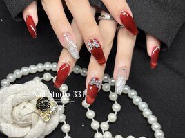 女王様風マグネットネイル