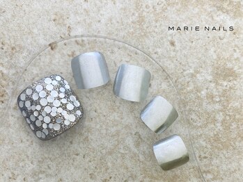 マリー ネイルズアンドラッシュアート モザイクモール港北店(MARIE NAILS & LASH ART)/定額￥7,700 フットネイル 0821a