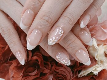 ダブルネイル(Double Nail)/【ほり】クリア☆フラワーネイル