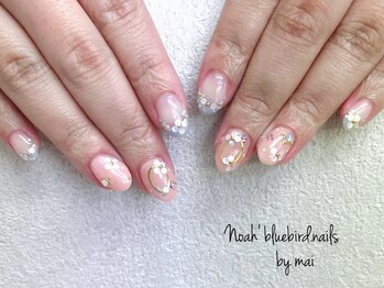ノアブルーバードネイルズ(Noah' bluebird .nails)/可愛い！！ホログラムフラワー