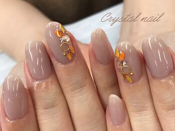 クリスタルネイル ゆめタウン博多店(CRYSTAL NAIL)/グレージュネイル