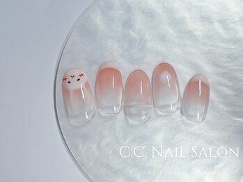シーシーネイルサロン 池袋(C.C.Nail salon)/グラテーションxフレンチxうさぎ