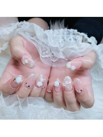 デートにおすすめ♪薔薇ネイル