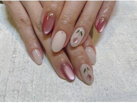 【パラジェル】フラワーネイル