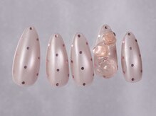ジェミーネイル シンジュク(Jemiy nail shinjuku)/うるマグピンクドットバラ¥8480