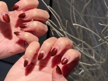 シベル(Ci belle)/丸フレンチ/ボルドーネイル