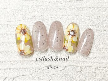 エストラッシュアンドネイル 銀座店(est lash&nail)/ひまわりネイル