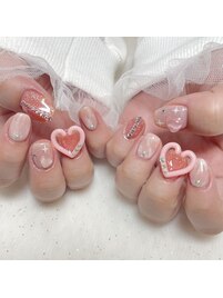 ニュアンス×ハートネイル♪