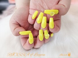 ホログラムハートｘ蛍光イエロー
