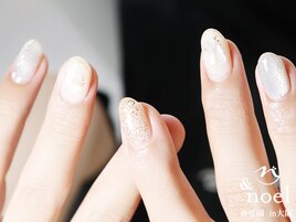 ホワイトシェル大理石ネイル