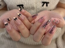 ソワレ(Soiree)/ピンク韓国系ネイル02