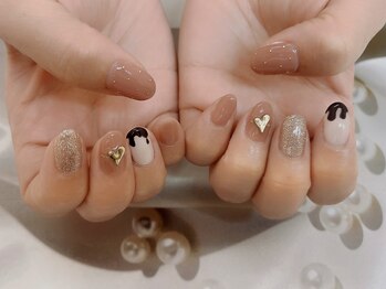 バレンタインネイル