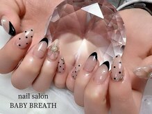 ベイビーブレス(BABY BREATH)/持ち込み☆ぷっくりお花ネイル