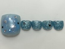 ネイルメゾン 天神店(NAIL MAISON)/ブルーラメ星春夏¥8500