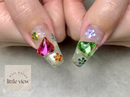 ・カラフルストーン×ハート