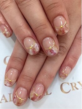クリスタルネイル ボンベルタ橘店(CRYSTAL NAIL)/アートフレンチネイル