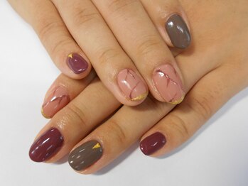 ネイルサロン グレイス(Grace)/秋色×大理石