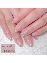 ガラスフレンチネイル