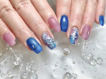 ジョアアンジェ 福島店(joieange)/梅雨ネイル 紫陽花ネイル