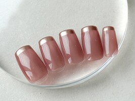 ちゅるん×ミラーフレンチネイル