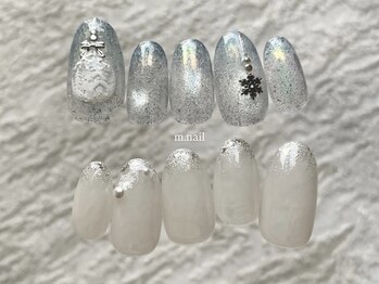 エムドットネイル 池袋(m.nail)/クリスマスアシメ/10000円
