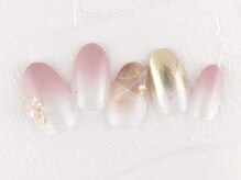 ナル バイ ネイルブレイク(Nalu by Nail Break)/上品ミラー×ふんわりピンク