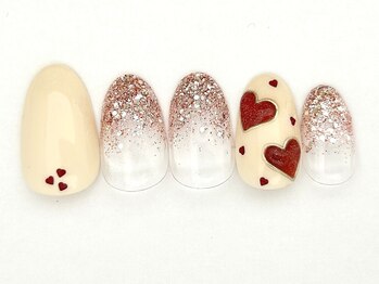 ネイルサロン アビー グランデュオ蒲田店(abbie)/ [蒲田限定B]ハートラメ¥9900