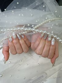 マグネットネイル　冬ネイル