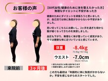 カインド整体院(KiND整体院)/60代　3ヵ月ダイエット成果